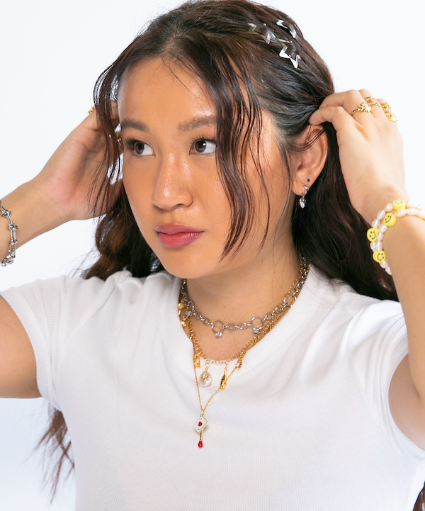 Faceted Necklace w/Charms
